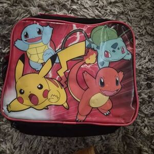 Pokemon Kids Lunch Bag - Red and Black